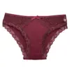 Venta al por mayor transfronteriza Ropa interior de algodón para mujer con refuerzo de algodón Ropa interior para mujer de cintura baja Cómodos Sexys Tanga de encaje Ropa interior pequeña
