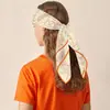 90cm Otoño Nueva Moda Elegante para Mujer Versátil Decorativo Exterior Protección Solar Chal Bufanda Cuadrada Grande Bufanda para el Cuello