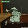 Pedra de areia verde Zen Estátua de Buda Wei do Norte Pequenos ornamentos Chá chinês criativo Pet Bonsai Micro Paisagem Escultura em pedra Decoração de aquário