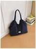 Bolsa de ombro casual de nicho estilo coreano com cordão, grande capacidade, bolsa para o dia a dia da mulher, poá vintage, bolsa tote versátil