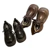 Zapatos Pequeños de Cuero con Cordones y Suela Gruesa para Mujer 2026 Moda Otoño Nuevo Estilo Versátil Plataforma Mocasines JK Estilo Escolar Zapatos Individuales