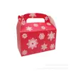 Caja de Regalo Navideña Transfronteriza, Caja de Manzana para Nochebuena, Caja de Papel para Empaque de Regalo de Dulces, Caja Tote Grande con Etiqueta