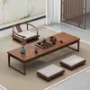 Mesa de Té Japonesa Estilo Zen Para Beber Té Madera de Nogal Negro Balcón Tatami Mesa de Café Madera Maciza Mesa Baja Madera de Olmo Mesa Kang Doméstica
