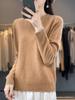 Outono e inverno novas roupas de primeira linha gola redonda manga comprida suéter feminino moda coringa pulôver camisa base atacado