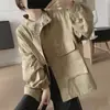 Chaqueta de Algodón Holgada Estilo Perezoso Estilo Japonés Vintage para Mujer Otoño 2026 Nuevo Cuello Alto Talla Grande Ropa de Trabajo Superior Casual