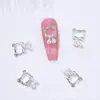 Famosos en Internet arte de uñas simple punta del dedo lazo textura de joyería todo-partido mariposa aleación de metal accesorios de diamantes de imitación
