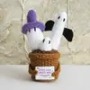 Boneca de Tecido Engraçada Popular Transfronteiriça Plantas Ornamentos de Mesa Plantas em Vasos de Lã Tricotados Buquê de Halloween Presentes