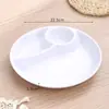 Prato dividido Prato redutor de gordura Prato de mesa infantil Combinação Prato de arroz com três compartimentos Prato para lanche de macarrão Salada Prato de bolinho de massa