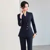 Novo Traje Profissional Outono/Inverno 2026: Terno Blazer de Manga Longa com Três Botões e Calça para Mulheres, Conjunto de Duas Peças para Funcionários de Joalheria