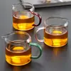 Taza de Feria de Vidrio de Colores con Asa, Colador de Té Engrosado, Recipiente para Compartir el Té, Taza de Té Resistente al Calor para Uso en Casa