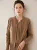 Outono e inverno novo gola redonda cashmere cardigan feminino cor sólida solto fino jaqueta zíper suéter estilo ocidental top