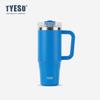 Tyeso taza para coche con asa de gran capacidad 40oz taza termo de acero inoxidable Amazon transfronterizo taza para hielo frío