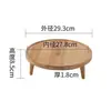 Patas de Madera Maciza Superficie de Tablero de Bambú Engrosado Simple Soporte de Carga Redondo Estante para Flores