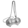 2026 Nuevo Bolso de Noche Portátil Transfronterizo para Mujer, Bolso para Lipstick, Mini Bolso, Bolso Caja Totalmente de Diamantes, Bolso de Mano Pequeño, Bolso Cruzado para Mujer