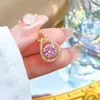[Ouro Real de Cobre] Versão Coreana de comércio exterior avançado transfronteiriço DIY joias artesanais cobre zircônio microincrustado acessórios de pingente