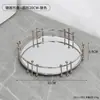 Nuevo Estilo Chino Lujo Ligero Bandeja de Té Flor Begonia Bandeja de Madera y Cristal Sala de Estar Sala de Té Bocadillos Bandeja para Bocadillos y Frutas Suministros para el Hogar