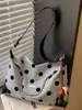 Shuai Mijia 2026 Verão Nova Bolsa de Mão de Bolinhas Nicho Estilo Ins Simples para o Dia a Dia Bolsa de Ombro Feminina Bolsa de Axila
