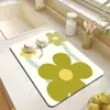 Alfombrilla Simple para Desagüe de Cocina, Alfombrilla Absorbente para Barra de Cocina, Alfombrilla de Mesa, Posavasos Aislante Antiescaldado, Alfombrilla para Secar Platos, Control de Agua