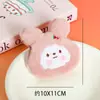 Lindo Conejo de Fresa con Rubor Peluche Broche Llavero Chirriante Colgante de Bolsa Accesorio de Ropa