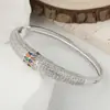 Distrito de Lu moda quente transfronteiriça fivela cobre banhado zircônia incrustada pulseira fabricantes atacado Joker joias simples
