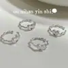 Pendientes de Clip para Oreja Ounihan de Plata de Ley S925 con Forma de Corazón Trenzado para Mujeres Sin Perforaciones, Diseño de Alta Gama, Pendientes Versátiles Estilo Ins