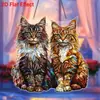 Pegador de Luz Gato Maine Coon Colorido Transfronteiriço - Pingente de Arte de Parede Acrílica 2D Estilo Retrô