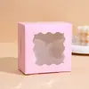 Nueva caja para pastel color papel kraft al por mayor en stock caja de embalaje para pastel hueca en forma de corazón caja de embalaje para repostería de pastelería