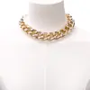 Joyería transfronteriza de Europa y Estados Unidos, accesorios de ropa sencillos, cadena de suéter de metal, personalidad exagerada, collar de cadena gruesa al por mayor