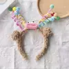 Linda Nueva Diadema de Dibujos Animados para Mujer, Diadema de Felpa para Lavarse la Cara y Aplicarse Mascarilla Facial, Accesorio para el Cabello Antideslizante