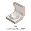 Caja para Pulsera Anillo Collar de Cuero Cepillado Transfronteriza Caja de Joyería Curvada Personalizada Embalaje de Joyería de Alta Gama