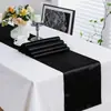 Camino de Mesa de Satén al por Mayor con un Toque de Lujo Ligero para Restaurantes de Hotel, Mesas de Boda, Decoración de Mesa de Comedor, Poliéster de Color Sólido