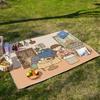 Tapete de Picnic de Oso Grueso de Dibujos Animados Impermeable a Prueba de Humedad Tapete Portátil para Piso Tienda Playa Parque Exterior Tapete para Camping