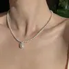 Colar de Zircônia de Alta Qualidade com Pérola Swarovski para Mulheres, Corrente de Clavícula Estreita Estilo Retro em Formato de Cintura, Acessório Versátil de Moda de Luxo Leve