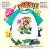 Super Mario Bros. camisetas de mercancía para hombres, mujeres y niños, adecuadas para estudiantes, versátiles para el verano, manga corta de algodón puro, modernas