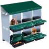 Ventas Transfronterizas de Cajas Metálicas Ponedoras de Huevos, Nidos para Gallinas Separados de 6 Compartimentos, Jaulas Rodantes Ponedoras para Gallinas, Fáciles de Limpiar e Instalar
