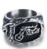 Anel de motocicleta Hecheng estilo punk europeu e americano para motocicleta anel de aço titânio personalidade retro joias masculinas atacado