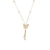 Coreano Moda Luz Luxo Shell Borboleta Borla Colar Elegante Celebridade Da Internet Feminina Super Fada Borboleta Design Sentido Clavícula Cadeia