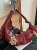 Bolso Cruzado Plegado de Gran Capacidad Coreano para Mujer 2025 Otoño e Invierno Nuevo de un Solo Hombro Retro Casual Bolso Dumpling de un Solo Hombro