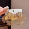 Aretes de Flor Grande de Metal con Aguja de Plata S925 Aretes Dulces Elegantes Elegantes Diseño Nicho Aretes Avanzados Venta al por Mayor