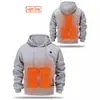 Suéter con Forro Polar Caliente con Calefacción USB para Hombre, Ropa Casual Cálida para Exteriores, Suéter con Capucha de Calefacción Eléctrica