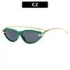 Nuevas Gafas de Sol de Verano para Mujer Estilo Ojo de Gato con Protección Solar, Gafas de Sol con Templo de Nudo de Cuerda de Metal Estilo Europeo y Americano Transfronterizo