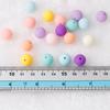Contas plásticas coloridas foscas perfuradas de 12mm feitas à mão para acessórios de vestuário DIY, contas soltas para joias, material para beadwork