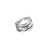 Anillo de plata de ley 925 estilo frío para mujer, personalizado con una celebridad de Internet, estilo retro de alta gama.
