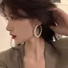Pendientes de Aro Grandes Clásicos Elegantes para Mujer, Pendientes Retro de Alta Gama, Pendientes de Aro Únicos Exagerados, Círculos de Aleación de Titanio