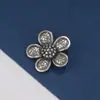 Prata Esterlina S925 Flor Ameixeira Pingente Acessórios Prata Tailandesa Vintage Tecido à Mão Design Joias de Prata DIY Acessórios