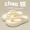 Chanclas de Suela Gruesa para Mujer para Aumentar la Altura y Usar en Verano, Sandalias y Chanclas de Playa Antideslizantes Simples y de Alta Gama