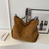 Ins preguiçoso estilo corduroy bolsa feminina japonesa retrô simples bolsa escolar feminina casual all-match ombro crossbody big bag