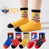 Calcetines para niños, otoño e invierno, tipo A, de algodón, para niños de talla mediana y grande, con dibujos animados coreanos, calcetines deportivos para estudiantes Altman