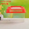 Caixa de Alimentação Portátil Transparente para Pets Grande, Média e Pequena Tanque para Tartaruga Caixa de Transporte Tanque para Peixe Dourado Plástico Gaiola Fechada para Hamster