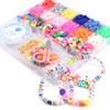 Caja de Cuentas de Arcilla Blanda de 15 Compartimentos Transfronteriza Nueva Caja de Color Arcilla Blanda Redonda Estilo Bohemio Joyería diy Set de Accesorios